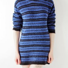 Swetrowa sukienka w paski, vintage, grunge, '90