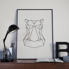 Plakat Hipopotam Origami