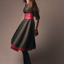 New Look- szara sukienka wełniana