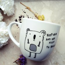 Kubek 300 ml z koalą / keep calm and say hello to koala