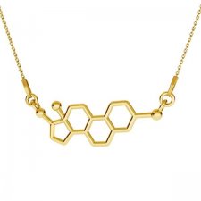 ESTROGEN- naszyjnik srebro złocone 24K