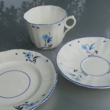 zestaw śniadaniowy szlachetna porcelana starej daty ręcznie malowana