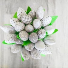 Tulipany z materiału 31cm-12szt
