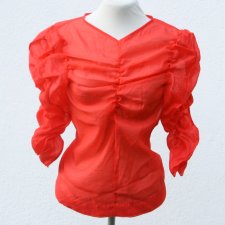 CZERWONA BLUZKA H&M STYL RETRO VINTAGE