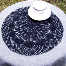Czarna serwetka vintage 37cm