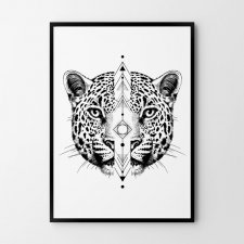 Plakat Skandynawski kot geometria A4