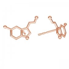 kolczyki SEROTONINA- różowe złoto 18K
