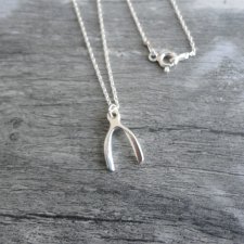 Srebrny naszyjnik KOŚĆ SZCZĘŚCIA, WISHBONE, srebro 925