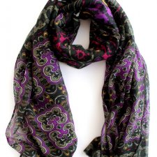 SZAL vintage wzory duży miękki paisley