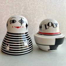 Art Design Black & White ❤❤ Figurkowy komplet do przypraw - Nowy