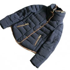 ZARA - PUCHOWA GRANATOWA KURTKA - 36