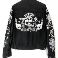 CRIMINAL DAMAGE - CZARNA KURTKA - PRINTY - XS