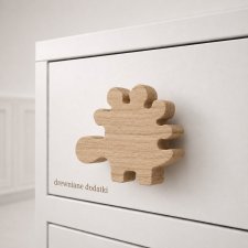 Drewniane gałki, uchwyty do mebli dla dzieci, dinozaury, wzór stegozaur, do pokoju chłopca, przedszkolaka, fana dinozaurów, do mebli typu ikea