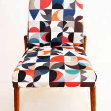 Fotel vintage Celia, Geometric Rubin.