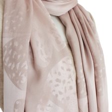 elegancki szal vintage wytłaczany pudrowy