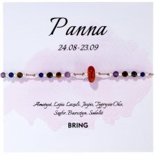 Bransoletka znak zodiaku Panna srebrne kulki