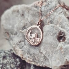 Naszyjnik GÓRY- różowe złoto 18K