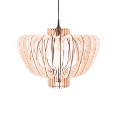 Drewniana lampa sufitowa LED do salonu