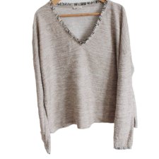 pięknie wykończony Plus size sweter