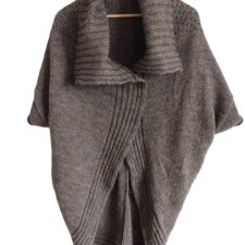 moher wełna kardigan vintage poncho