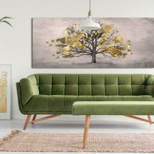 Obraz na płotnie do salonu - DRZEWO W BEŻACH 147x60cm 02627