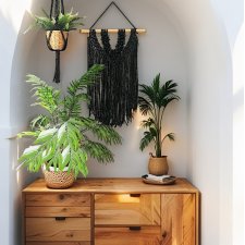 Makrama z kwietnikiem zestaw boho MS0133