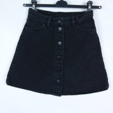 Monki jeans rozpinana dżinsowa spódnica mini / 34