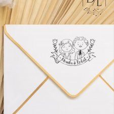 Stempel Ex Libris Exlibris personalizowany Para 2