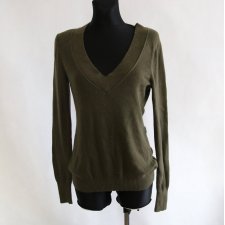 Oliwkowy sweter Rayon, cottonr 40