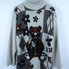 Snap Originals luźny golf vintage z misiem / XL