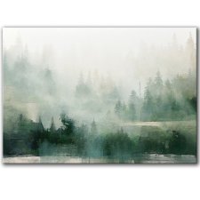 Obraz na płótnie - Las we mgle Abstrakcja - 100x70 cm  (1-0306)