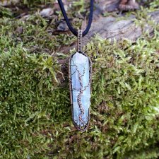 Wisior drzewo kwarc aqua aura drzewo życia drzewo kosmiczne Yggdrasil antyczna miedź przepiękny wyjątkowy