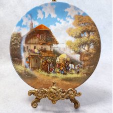 SELTMANN WEIDEN PORCELANOWY KOLEKCJONERSKI TALERZ "LÜCKEL - 1986 VOR DER SCHMIEDE" "PRZED KUŹNIĄ"