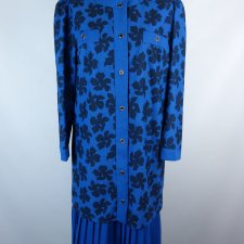 Rembrandt sukienka vintage midi plisowana 14 / 40