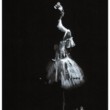 Dance 7 - Seria Taniec (A4) - baletnica grafika ręcznie wykonana, balerina, ballet fine art, biały i czarny tusz, na papierze