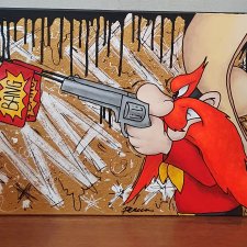 Sam Looney Tunes 50x70 OBRAZ NA PŁÓTNIE