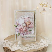 Kartka na narodziny dziecka, gratulacje "Magnolia3"GOTOWA