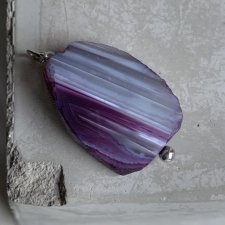 Zawieszka Agat Z Purpurowym Akcentem
