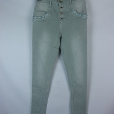 Lexxury skinny Jeans spodnie bawełna miętowe XS / 34