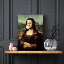Plakat Mona Lisa ze złotym balonem 40x50 cm