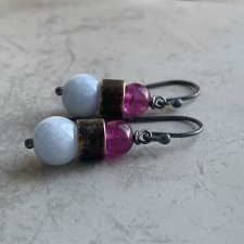 Kolczyki Baby Blue & Rose