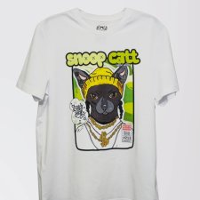 T-shirt SNOOP CAT (MESKA XL) biała