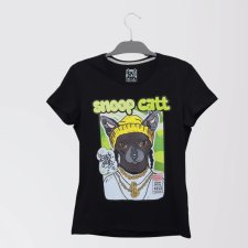 T-shirt SNOOP CAT (DAMSKA M) czarna