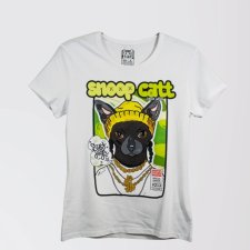 T-shirt SNOOP CAT (DAMSKA XL) biała