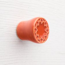 Ceramiczna gałka do mebli pomarańczowo-brązowa, wz.14