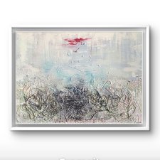 Struktury - Przesilenie (Structures – Solstice 55x75) - oryginalny obraz strukturalny na płótnie, abstrakcja, textured painting,abstract canvas wall a