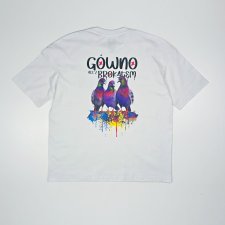 T-shirt - Gołębie G...ale z brokatem  - unisex / large BIAŁA