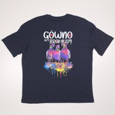 T-shirt - Gołębie G...ale z brokatem  - unisex / large GRANATOWA
