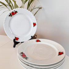 Talerz obiadowy z truskawkami, Lubiana, PRL