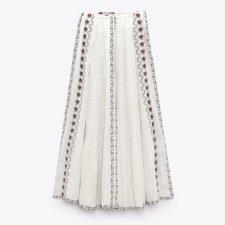 ZARA - MAXI SPÓDNICA Z HAFTEM - BOHO - XS/S